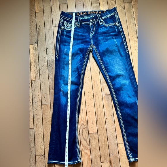 Rock Revival Women's 27 Serena Easy Boot Blue Denim Jeans Pants buckle - Picture 13 of 15